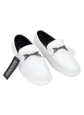 Aston Marc Charter-03 Bit Loafer White Faux Leather Driving Moccasins Size 10.5M